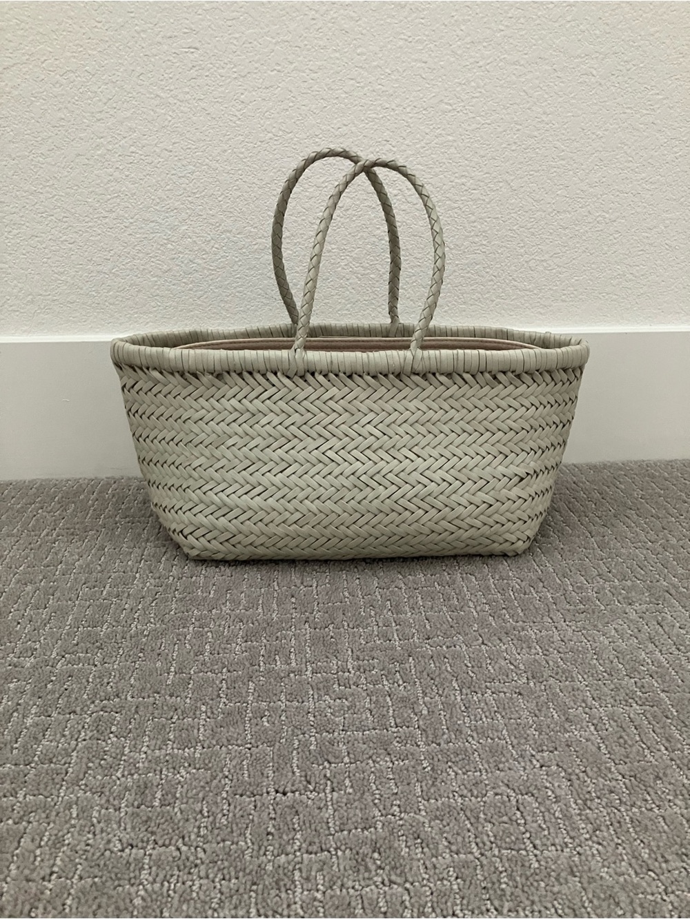 Dragon Diffusion Woven Tote in Light Beige